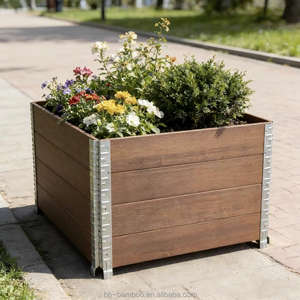 Fioriera da Giardino in Bambù per Esterni, Alta Qualità Estetica, Durevole, Ecologica, Anti-Corrosione, per Uso Domestico, Fiori Artificiali - Product Image 1