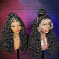 Perruque Lace Front Bouclée Birmane en Cheveux Humains Vierges Pré-Pluckée Sans Colle Transparente Longue