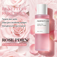 Tonique éclaircissant anti-âge au peptide rose, tonifiant, apaisant, calmant, pour une peau éclatante et uniforme, tonique PDRN à la rose