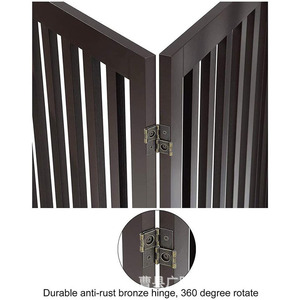 Wooden Pet <b>Gate</b> Adjustable Rectangle Modern Indoor <b>Safety</b> Fence <b>for</b> <b>Dogs</b> Home Use - Product Image 3