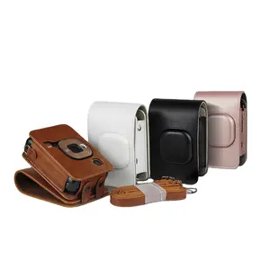 Câmera instantânea híbrida estilo Vintage protetora PU Case para Fujifilm Instax Mini Liplay