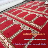 Vente directe usine – Tapis en blocs sur mesure en laine/soie, antidérapant, à motif animalier moderne, entièrement recouvrant et de forme spéciale pour mosquées