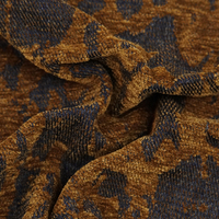 Échantillon de 0,5 m de tissu en denim chenille jacquard doux, épais, chaud et extensible pour vestes, pantalons, textiles de maison et vêtements