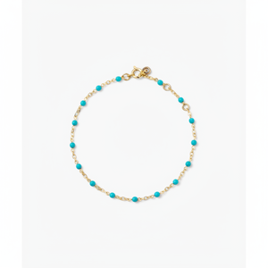 Bohemian Style Beaded <b>Bracelet</b> with Enamel Spheres Gold Plated Copper Animal Religious Charm Featuring Main <b>Stones</b>-Pearl Quartz - Product Image 1