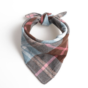 Double Layer <strong>Plaid</strong> Dog <strong>Bandana</strong> Print Pet Cat Dog Scarf <strong>Bandana</strong> - Product Image 1