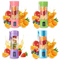 Draagbare USB Elektrische Blender 6-Blads Mini Handheld Fruitpers 600ml Capaciteit Huishoudelijke Sapcentrifuge Voedselverwerker Milkshake