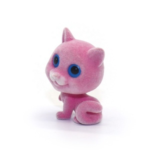 Plastic OEM PVC figure <span class=keywords><strong>for</strong></span> <span class=keywords><strong>the</strong></span> capsule toy cat flocking petty Mini toy Animal flocking - Product Image 6