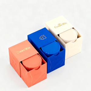 Bespoke gold stamp logo premium caja de vela scented candle jar box drawer packaging luxury paper tube box packaging for candles - Product Image 2