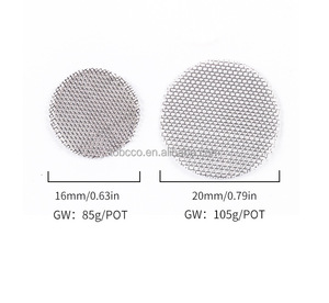 500 pièces de filtres métalliques épaissis de 20 mm en acier inoxydable pour tabac, écran de pipe à fumer en gaze - Product Image 1