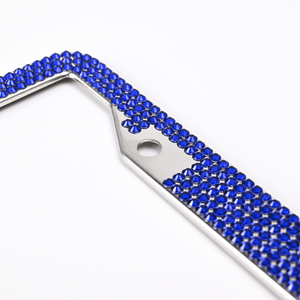 Accesorios para Automóviles, Marco de Matrícula de Acero Inoxidable con Diamantes de Imitación Rosados, Cubierta para Placa de Matrícula - Product Image 2