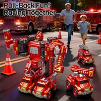 EPT Educativo 5 en 1 Camión de Bomberos para Niños de 3 a 6 Años, Juguete Robot Desmontable y Transformable
