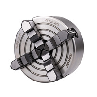 Mandrin manuel en acier à 4 mors indépendantes SANOU K72-80, mini réglable pour tour d'établi