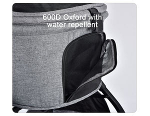 DIY डिज़ाइन फ़ोल्ड करने योग्य बड़ा कुत्ता बिल्ली ट्रॉली, वियोज्य टोकरी के साथ लक्जरी पालतू कैरियर पालतू घुमक्कड़ - Product Image 5