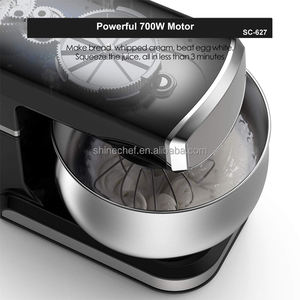 <span class=keywords><strong>Robot</strong></span> de <span class=keywords><strong>cuisine</strong></span> multifonction électrique 3,5 L en acier inoxydable, batteur sur socle 700 W, design à tête inclinable, 6 vitesses, pétrissage de la pâte, mélange des œufs - Product Image 3