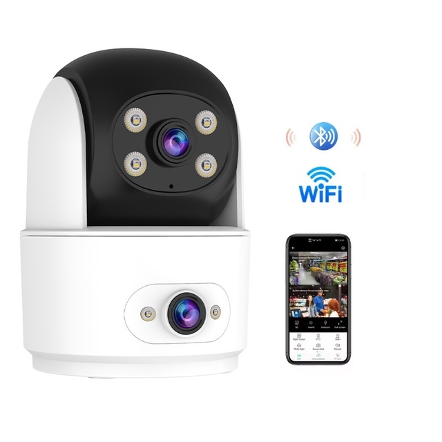 O-KAM PRO Intelligent AI Camera Wireless Full Color Night Vision Home Security Ip CCTV Wifi Dual Lens Camera
