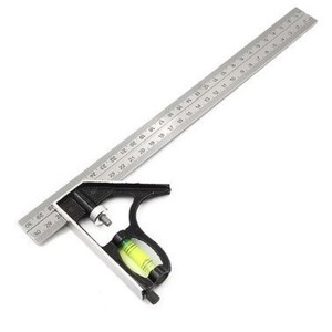 Regla combinada de comercio exterior de 300 mm de aleación de aluminio con nivel para medición de ingeniería - Product Image 5
