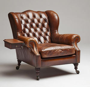 लिविंग रूम विंटेज स्टाइल क्लब के लिए आधुनिक लाउंज एक्सेंट सीगर कुर्सियाँ चमड़े के कार्यालय की कुर्सी - Product Image 2