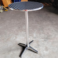 Vente en gros Table pliante en aluminium de haute qualité moins chère Table de cocktail intérieure/extérieure
