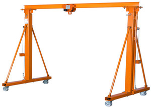 Grue <span class=keywords><strong>portique</strong></span> mobile motorisée pour entrepôt, capacité de levage de 5 tonnes, capacité de charge maximale de 20 tonnes. Lift de 10 m - Product Image 4