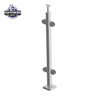 Poteaux de balustrade en verre d'acier inoxydable | Supports de support de main courante de garde-corps sans cadre pour l'installation de balcon et d'escalier