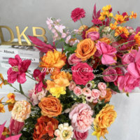 Décoration de mariage Fleur Coureur Luxe 244cm Grande Taille Orange rose Rose Longue Fleur Coureur