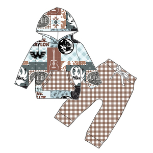 New Arrival Custom Printed Casual <strong>Boys</strong> <strong>Clothing</strong> Sets Hoodies Trendy Autumn Outfits Soft Breathable Bamboo Fiber Long Sleeve Wear - Product Image 1