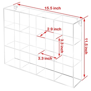 China Yageli Factory Wholesale <b>Custom</b> Clear Acrylic Silk-Screen Printed Mini Toys <b>Custom</b> Logo for Box Wall Mounted Display Rack - Product Image 3