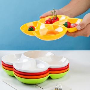 4 डिब्बों को विभाजित किया जाता है जो फल खाद्य प्लेटों को बिना ब्रेब्रेकेबल और सेवारत वेयर ट्रे - Product Image 6