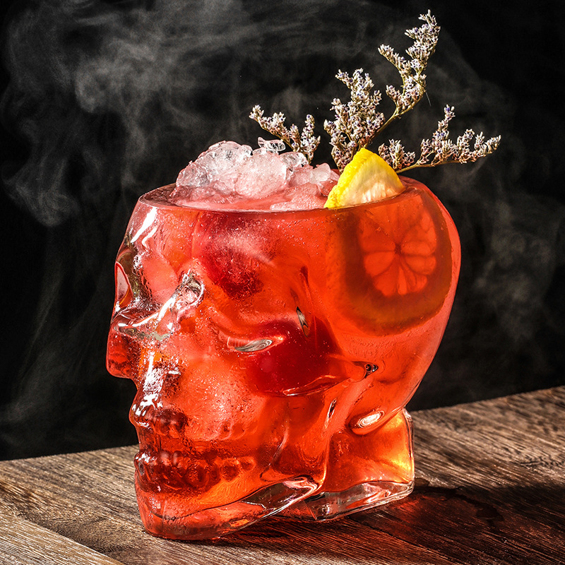 Vaso transparente con forma de calavera - 150ml