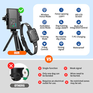 Clôture Électrique Sans Fil <span class=keywords><strong>pour</strong></span> <span class=keywords><strong>Chien</strong></span>, Entraîneur de Bordure en Plastique, Portée Ultra-Longue 800m, Étanche et Rechargeable <span class=keywords><strong>pour</strong></span> Extérieur - Product Image 2