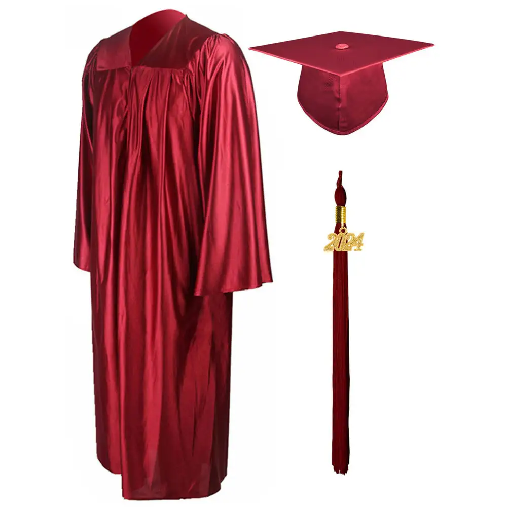 2024 uniformi scolastiche americane classiche, laurea tauge, abito di laurea all'ingrosso personalizzato per adulti, laurea G