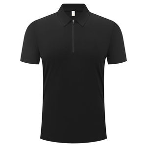 Polo Shirt Solid Color Polyester Fiber Short Sleeve Workwear Daily Wear Summer Cicada Gray - Product Image 4