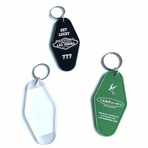Wholesale <b>Custom</b> Retro Vintage Motel Room Keychain Bulk Sublimation Blank Keychain Hotel <b>Key</b> Holder - Product Image 5