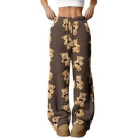 Nouveau pantalon décontracté et ample en molleton double face pour femme, collection automne/hiver, style transfrontalier, épais et tendance
