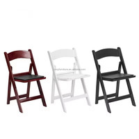 Chaises pliantes en bois massif durables pour mariages et banquets - Qualité commerciale, empilables, écologiques, pour écoles, villas, ateliers