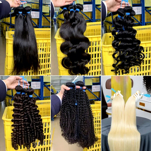 Lots de <span class=keywords><strong>Cheveux</strong></span> Humains Vierges Remy Double Drawn, Cuticules Alignées, Doux et Soyeux, 100g, Non Traités, Brésiliens, Double Trame Faite à la Machine - Product Image 6