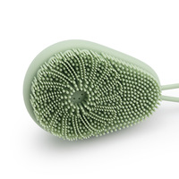 Nouveau produit universel adulte enfants bain gommage brosse Silicone anneau de levage en forme d'avocat brosse Gel douche bain brosses éponges