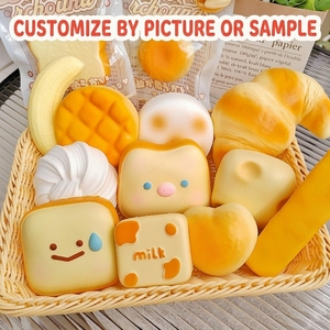 Jouet de simulation de pain souple à rebond lent, créatif, aspect alimentaire, mignon, anti-stress, en PU - Product Image 6
