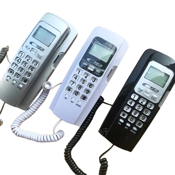 Small hanging up caller ID telephone for home office landline phone