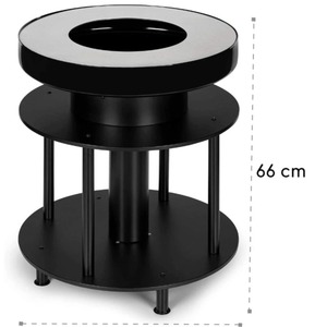 Pozo de fuego de acero resistente a la intemperie-Diseño cilíndrico negro - Product Image 3