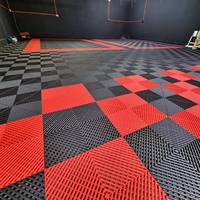 Dalles de sol de garage emboîtables Ribtrax 40x40cm, robustes et adaptées aux sols à faible densité, best-seller