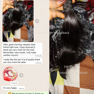 Letsfly Fournisseurs de cheveux humains, mèches de cheveux vierges brésiliens naturels lisses avec fermeture, cadeau gratuit 3 pièces de fermeture en dentelle - Product Image 2