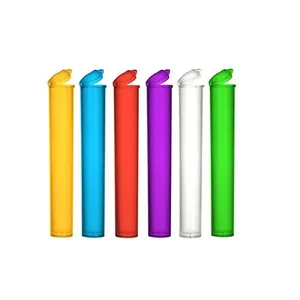 98mm 109mm 120mm Child Proof Waterproof Custom Size Clear Small Plastic Pop Top Preroll Tubes