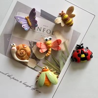 Imanes Divertidos y Dulces de la Serie de Insectos, Mariposa, Mariquita, Imanes Creativos para Refrigerador, Mini Imanes Decorativos para Nevera