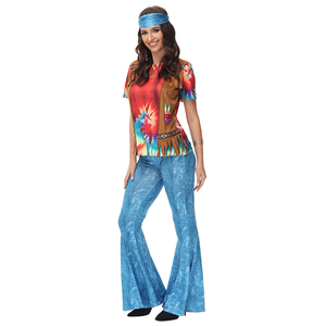 Costumi Halloween <span class=keywords><strong>da</strong></span> discoteca retrò anni '70 costumi di scena Hippie aborigeni nativi americani Costume Hiphop - Product Image 2