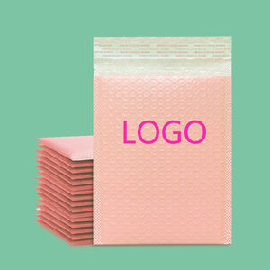 Bolsa de Burbujas de Película Coextruida 13x18+4CM, Gruesa, Ecológica, Biodegradable, para Cosméticos, Joyería, CD, con Logotipo Personalizado, Color Rosa Nude - Product Image 1