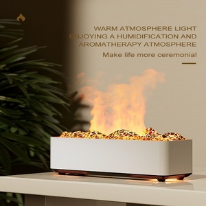 Diffuseur d'arômes volcanique à flamme, humidificateur d'air ultrasonique pour huiles essentielles, vente en gros - Product Image 5
