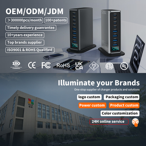 600W gan 6c2a siêu nhanh Trạm Sạc-100W USB-C PD cho MacBook/iphone16/15/14/Android, 8 thiết bị sạc đồng thời - Product Image 5