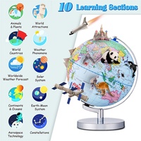 Vivabro Smart Globe Adventure AR, Juguete Educativo con Iconos de Animales y Gráficos de Lugares Emblemáticos para el Aprendizaje Infantil