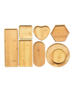 Natural bamboo tray Creative pizza bamboo tea tray Japanese rectangular home cake bamboo cup tray